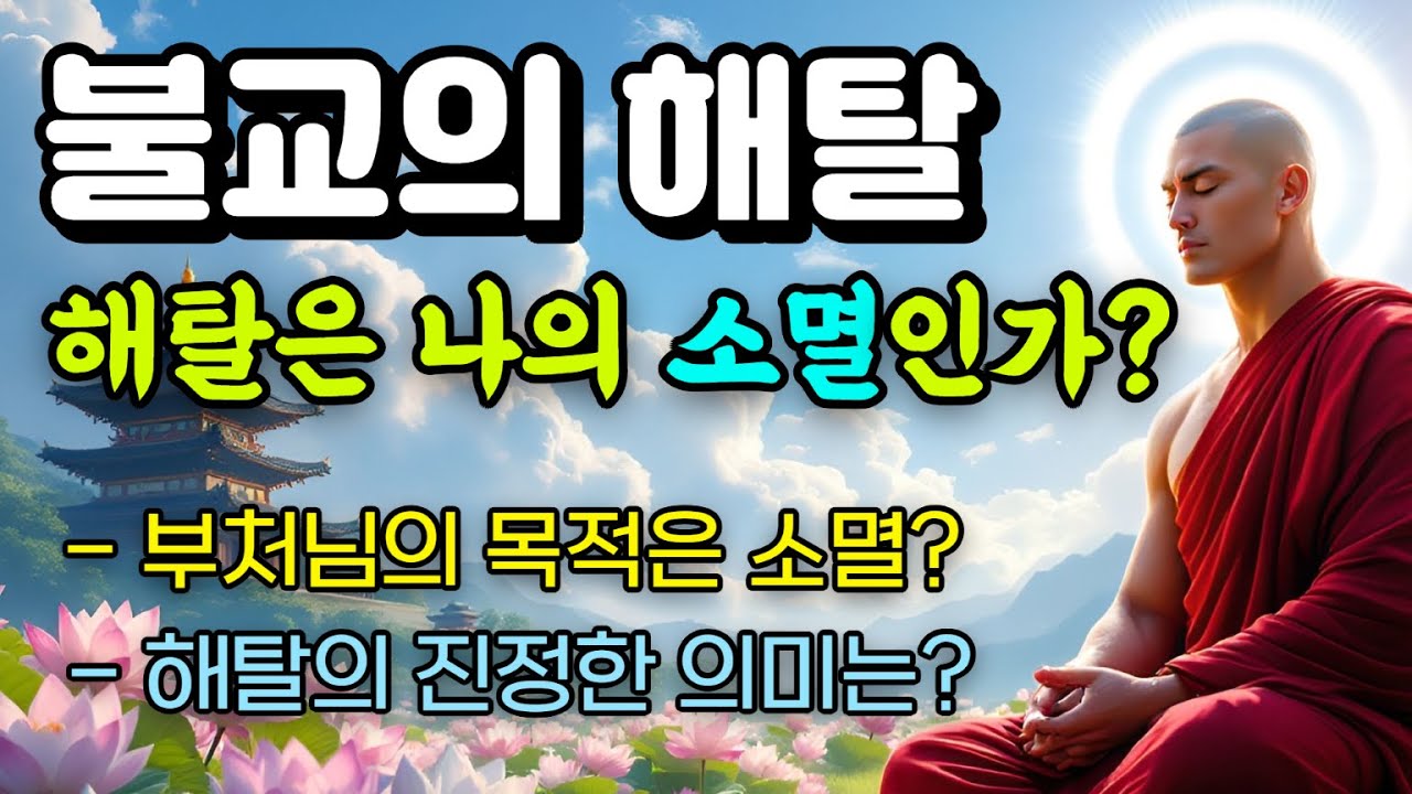 불교 해탈의 정확한 의미!!! 해탈은 나의 소멸인가? 번뇌와 해탈과 깨달음의 관계. 부처님 가르침의 핵심!!! - YouTube