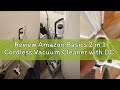 Review Amazon Basics 2 in 1 Cordless Vacuum Cleaner with DC Motor 150W 0.7L White and Black