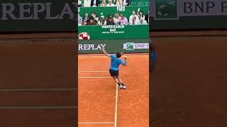carlos alcaraz pinpoint serve 1/4 slow motion