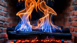 Melt Away Your Stress With Golden Ember Glow Fireplace 🔥 Fireplace Background Sound In 4K Resolution