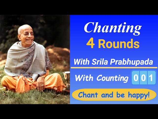 Srila Prabhupada Chanting Hare Krishna Mahamantra 4 rounds class=