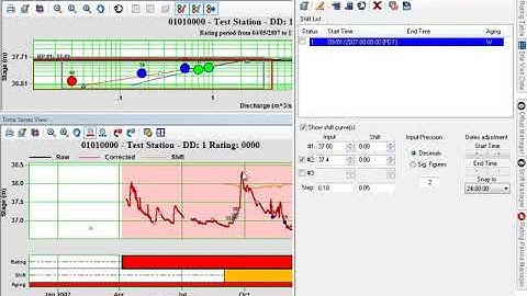 AQUARIUS Time-Series 3x - Rating Tool - 3 - Shifting a Rating Curve