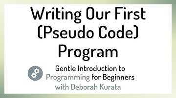 Writing Our First (Pseudo Code) Program (Clip 3): Gentle Introduction to Programming for Beginners