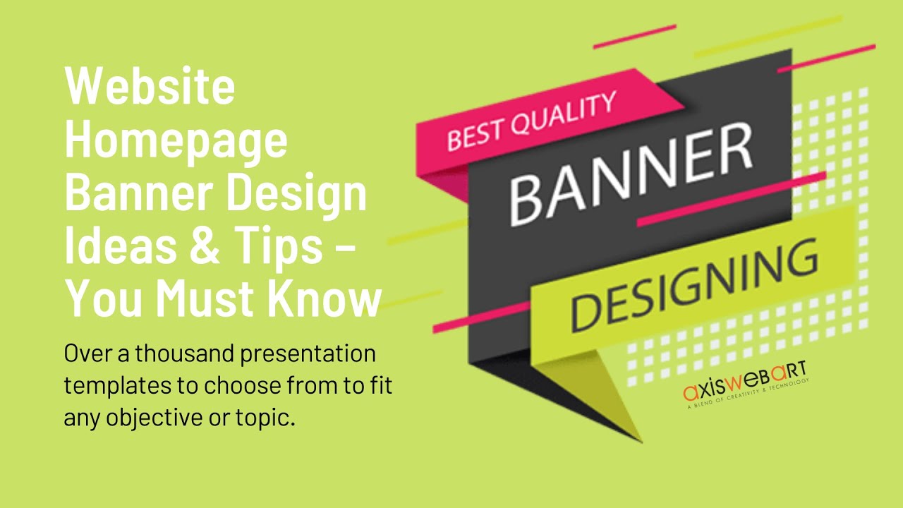 Website homepage Banner Design Ideas & Tips 