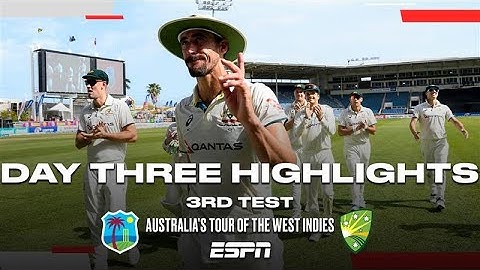 Day 3 Highlights 3rd Test Australia vs. West Indies | Windies lose all 10 wickets for 27! #Cricket