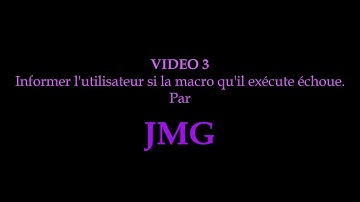VIDÉO 3 : AFFICHER UN MESSAGE D