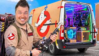I Built a Box Fort Ghostbusters Van! And got Bit!