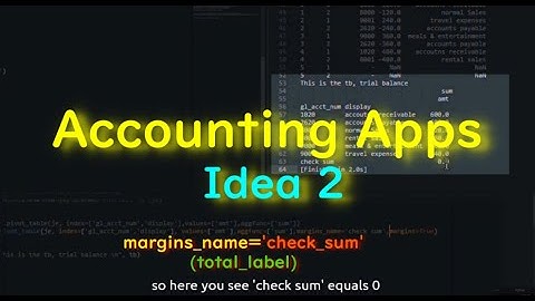 Make Trial Balance With Just 1 Line of Python Code |Accounting Backend With Python