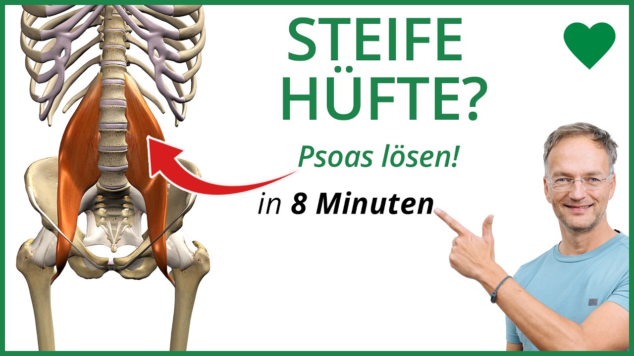 In 8 Minuten Hüfte befreien 💚 Psoas lösen
