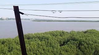 Из задней кабины электровоза через Амурский мост/From  rear cab of an locomotive across Amur bridge