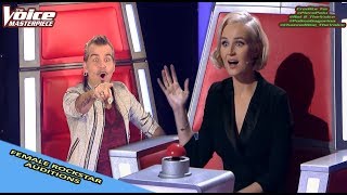 Vignette de la vidéo "FEMALE ROCKSTARS BLIND AUDITION IN THE VOICE"