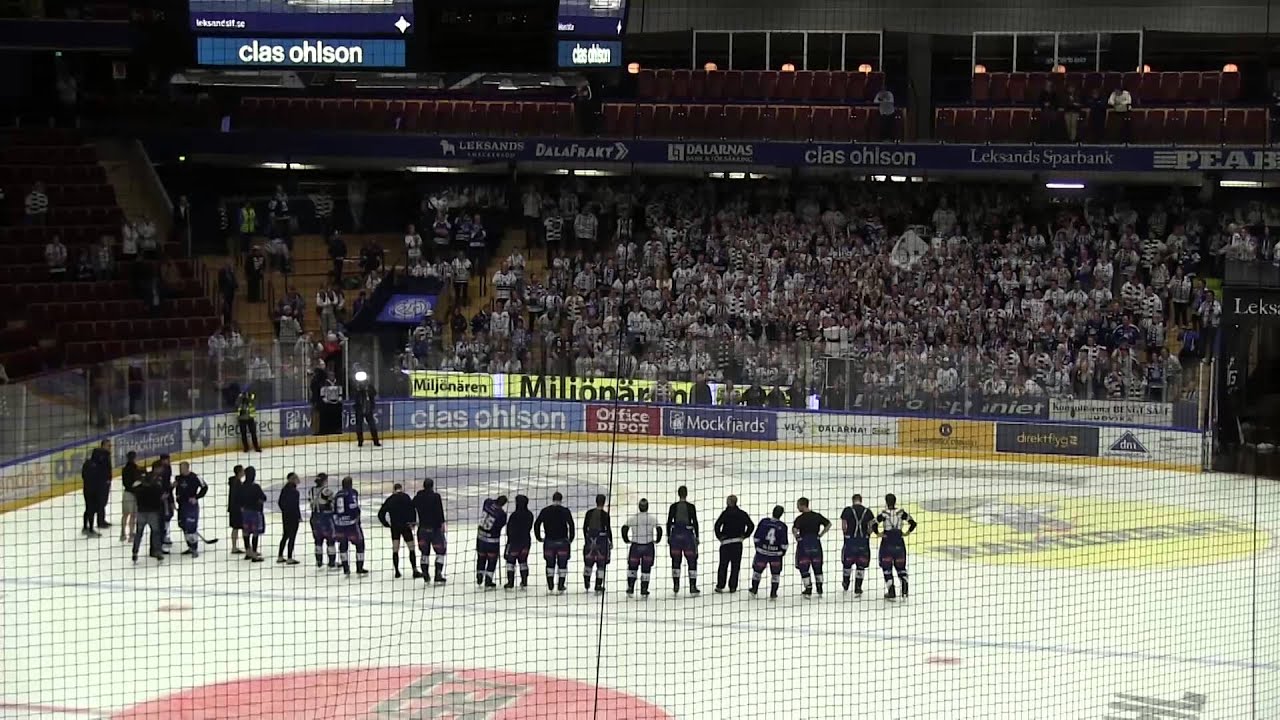Hyllning efter matchen Leksand-HV71 2014-03-13