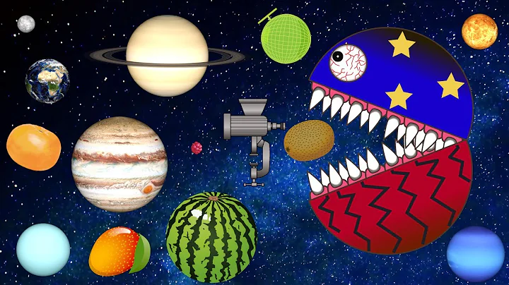 scary planets and fruits Planet SIZES for BABY Funny Planet comparison for kids Solar System