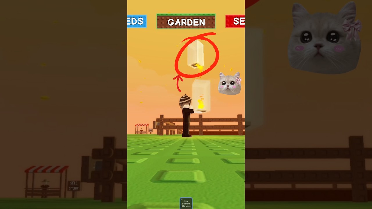 A Flying Sky Lantern in GrowaGarden 