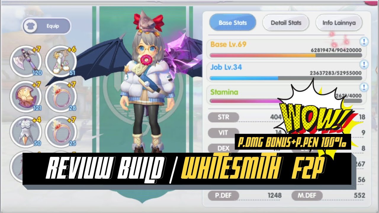 [ROX] build whitesmith ragnarok x - YouTube