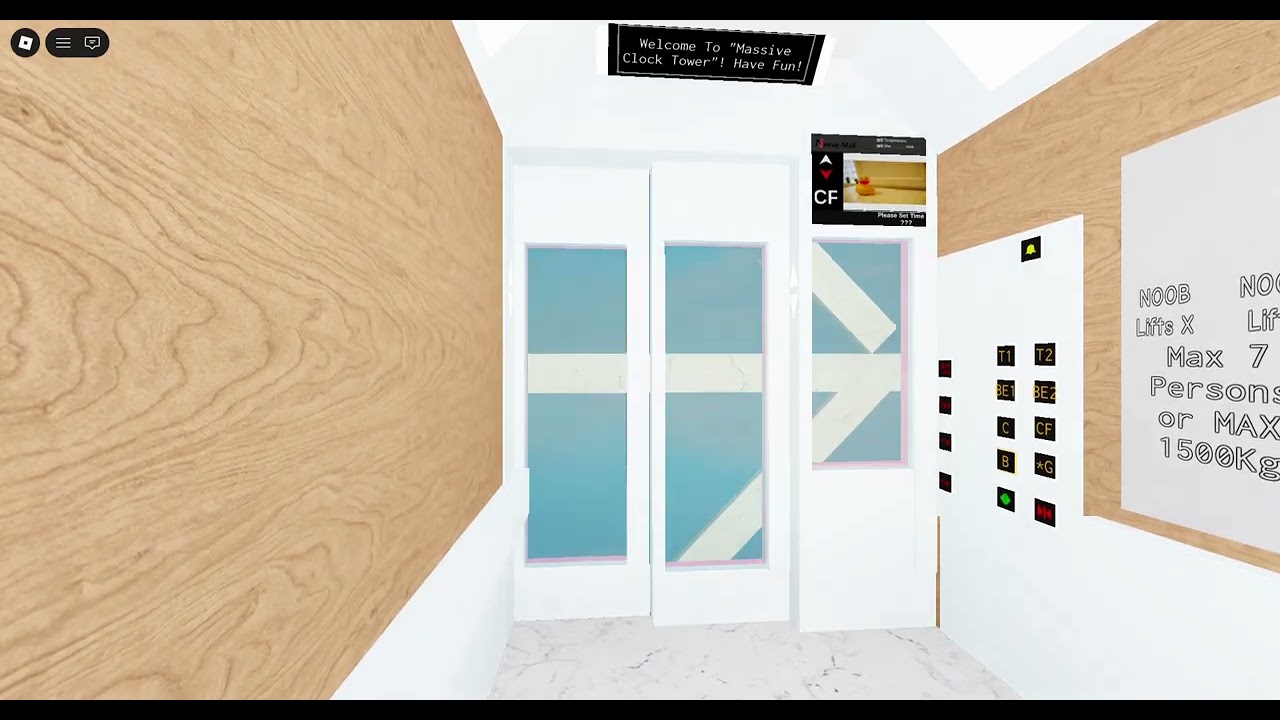 A lift in a clock tower