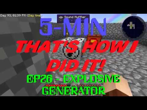 [SKY FACTORY 3] 5-MIN - THAT'S HOW I DID IT! EP26 - EXPLOSIVE GENERATOR ...