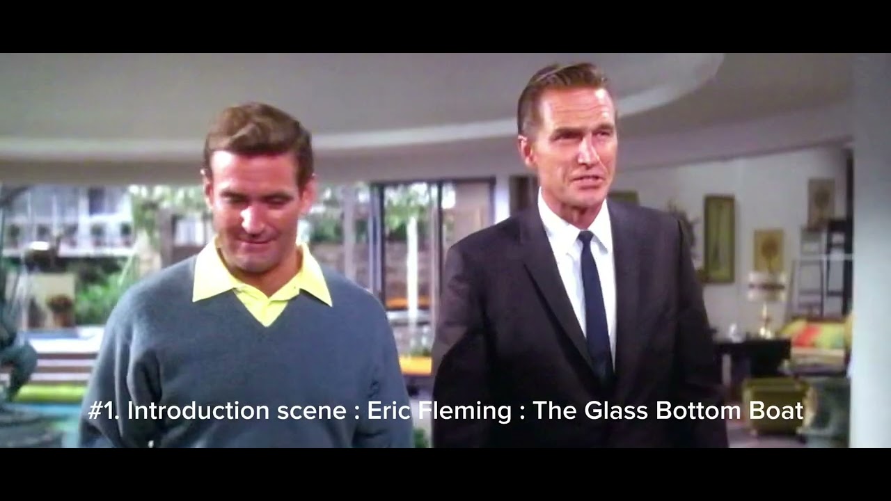 #1. Introduction . Eric Fleming as spy Edgar Hill in The Glass Bottom Boat