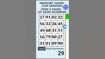 Brain Training After 65: Can You Match the Numbers? #braintraining