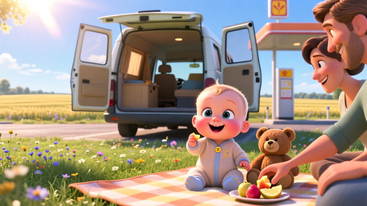 Sunny Van Trip with Baby 🚐😊🍼 | Kids Fantasy Song | Learn Safe Travel and Happy Routines