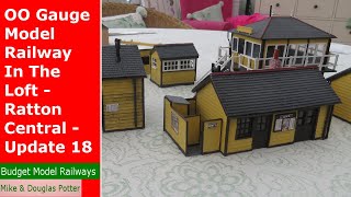 OO Gauge Model Railway In The Loft - Ratton Central - Station & Goods Buildings - Update 18