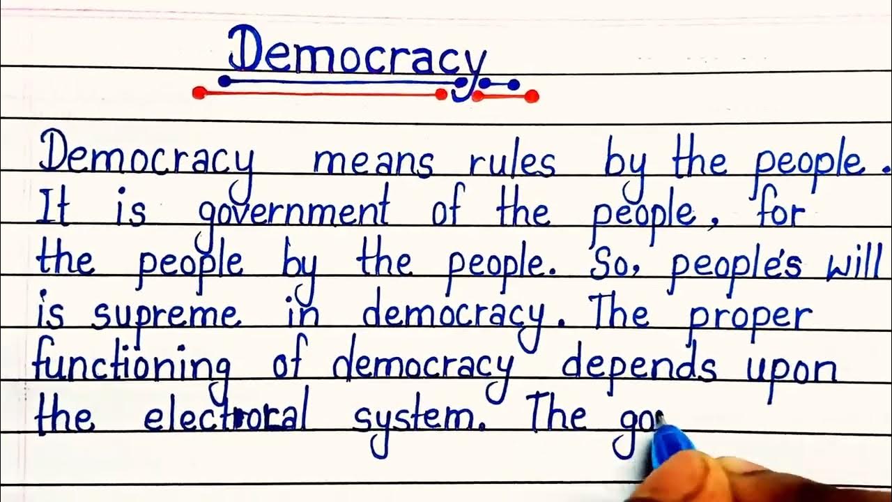 write a essay on democracy