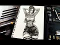 Hanji Drawing Tutorial Form Attack On Titan / Anime Girl Drawing Half Body