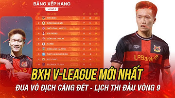 Bảng xếp hạng V-League 2025/2026 mới nhất | CAHN và Ninh Bình xuất sắc  quá | Lịch thi đấu vòng 9