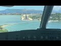 Corfu/Kerkyra approach and landing . RWY34 (cockpit view)