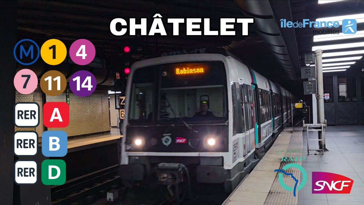 Correspondances à Châtelet Métro et RER