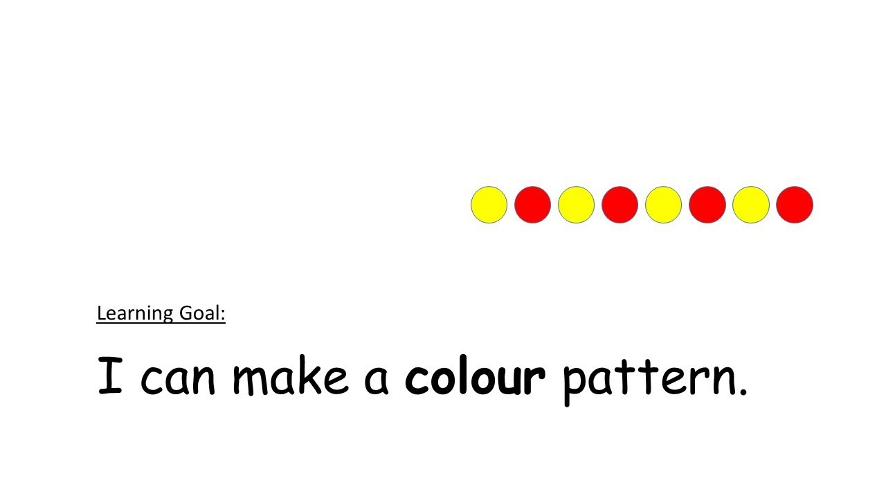 Lesson 1 (Unit 2) Colour Patterns YouTube