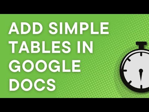 Google Docs tables: quick setup, step by step - YouTube