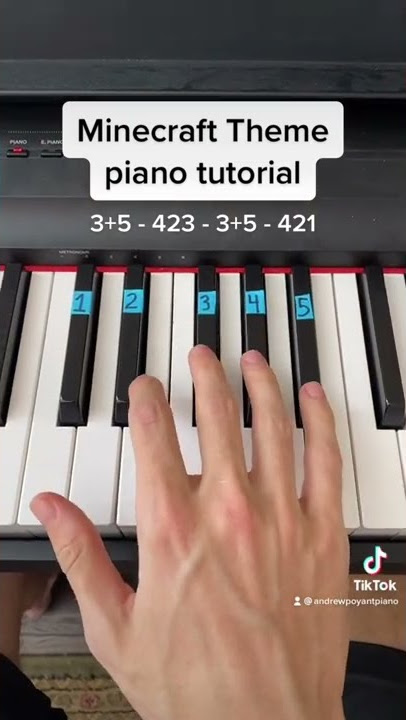 Minecraft Theme easy piano tutorial!