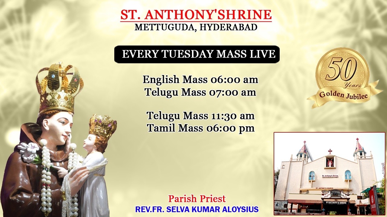 Fr. Cyril SVD |Telugu Holy Mass 11:30am | St. Anthony's Shrine | MASS OFFERING 7207951071 | 10-3-26