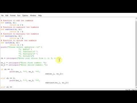 Python program for simple calculator - YouTube