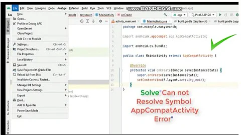 Cannot resolve symbol 'AppCompatActivity' in android studio