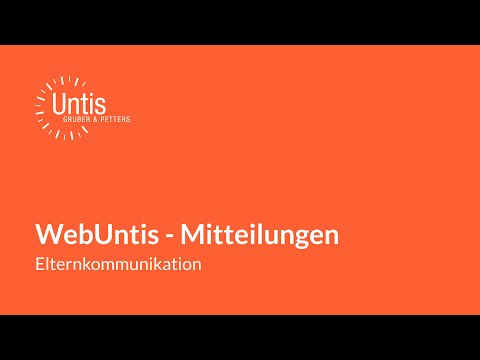 Elternkommunikation mit den WebUntis Mitteilungen