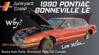 1990 Pontiac Bonneville Junkyard Tour - Why would such a pretty car end up here?  Quit doing this!!! 1990 Pontiac Bonneville Interior