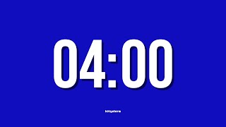 4-minute SILENT TIMER with ALARM | 1080p | Countdown | kitty alarm studio