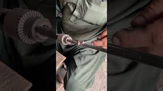 Bending a spring hooks on drill -by hand #shorts Wealth