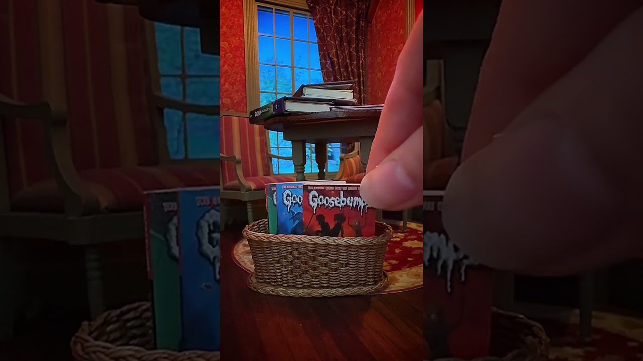 Mini brands books in a library