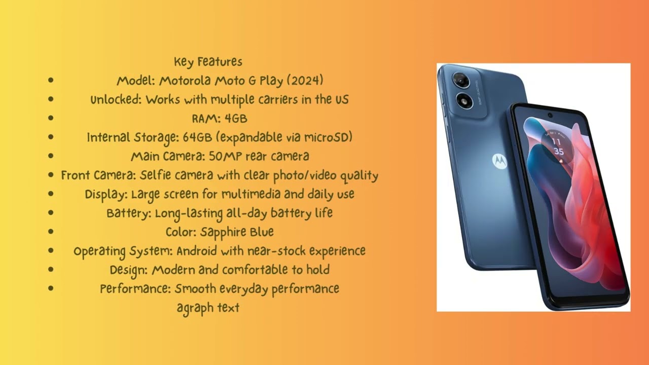 Motorola Moto G Play 2024 Review – Unlocked Budget Smartphone with 50MP Camera