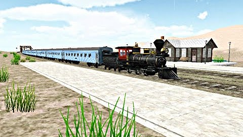 Train Sim - Try Desert Using Mogul Steam Locomotive - Simulasi Kereta Api (Android Game)