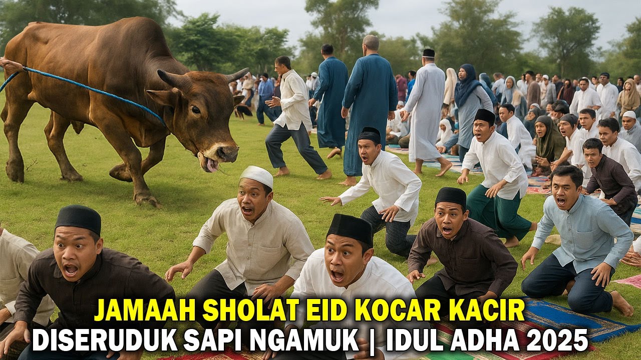 BARU TAKBIR, JAMAAH LARI TUNGGANG LANGGANG‼️Sapi Qurban Ngamuk | IDUL ADHA CORE 2025 Bikin Ngakak 🤣🤣