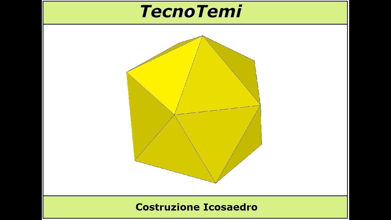 Sviluppo e costruzione di un Icosaedro con il compasso - How to make an Icosahedron