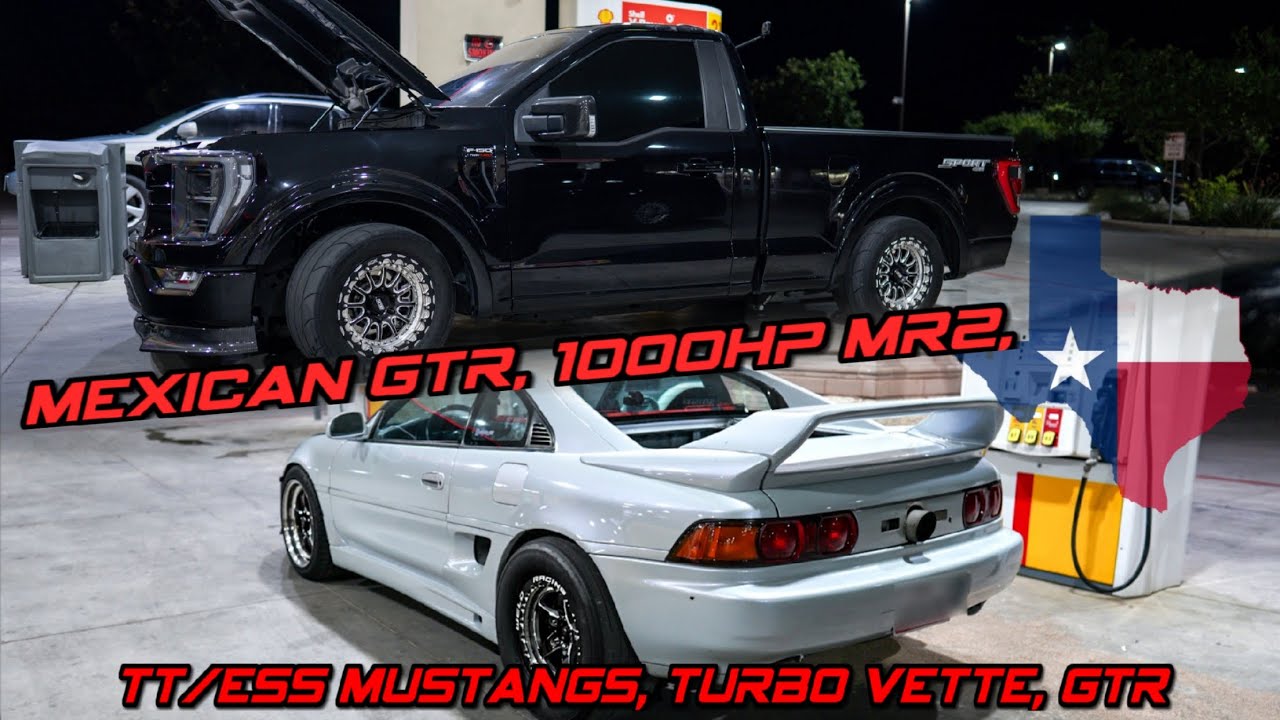 1000hp Sequential MR2 vs Twin Turbo Mustangs/ Twin Turbo F150 / EarsPOV GT350 / ESS S550 / GTR/ G82 