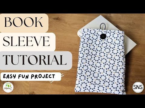 How to make a DIY fabric book sleeve with lining and interface | Easy sewing project tutorial