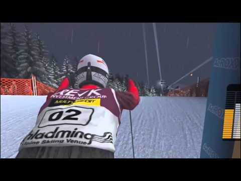 Alpine Ski Racing 2007 - Bode Miller vs. Hermann Maier #1 Слалом. Самое крутое, что я записала!