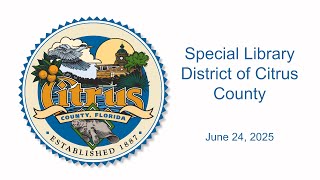 Special Library District Advisory Board - June 24, 2025