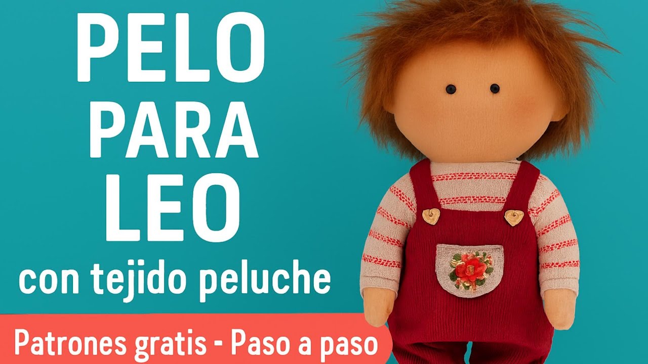 Cómo hacer el pelo de muñeco ruso con tejido peluche  Leo paso a paso  patrones gratis